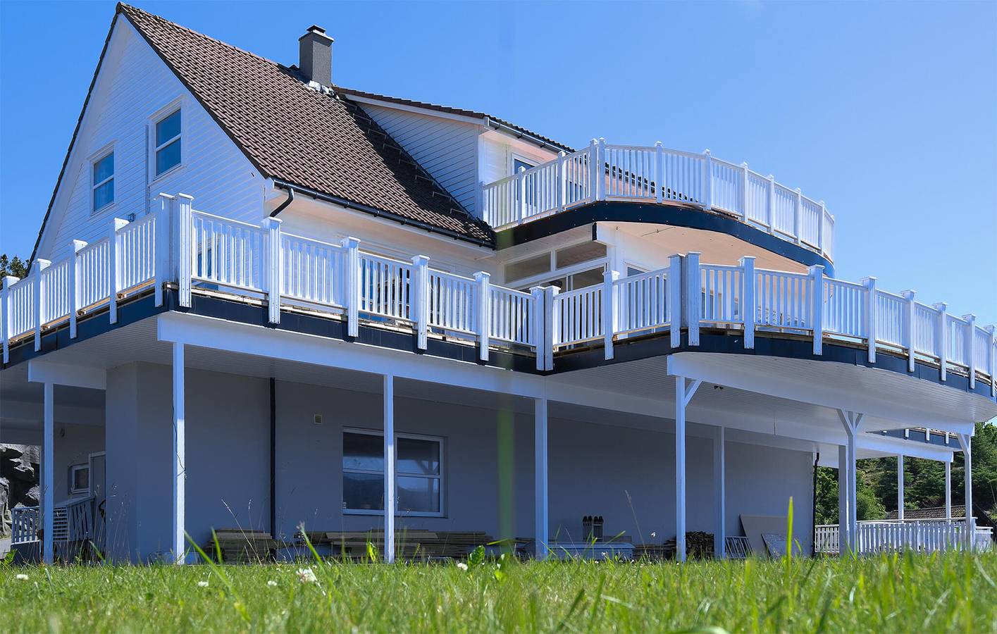 Ferienhaus für 16 Personen mit Sauna in Bokn