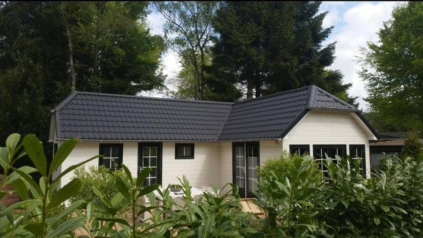 Bungalow voor 6 personen, with kinderzwembad and zwembad as well as tuin and uitzicht, met huisdier in Beekbergen