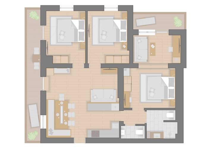 Appartement, douche, Wc, 1 slaapkamer in Loferer und Leoganger Steinberge, Leogang