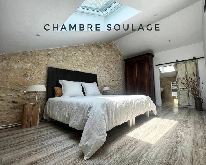 Chambre d’hôte pour 2 personnes, avec terrasse et jardin à Cunèges