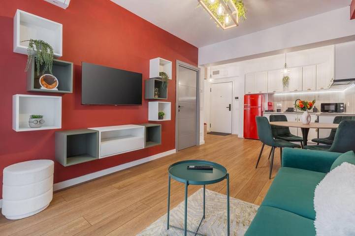 Appartement de vacances pour 4 personnes, avec Balcon ainsi que Terrasse et Vue