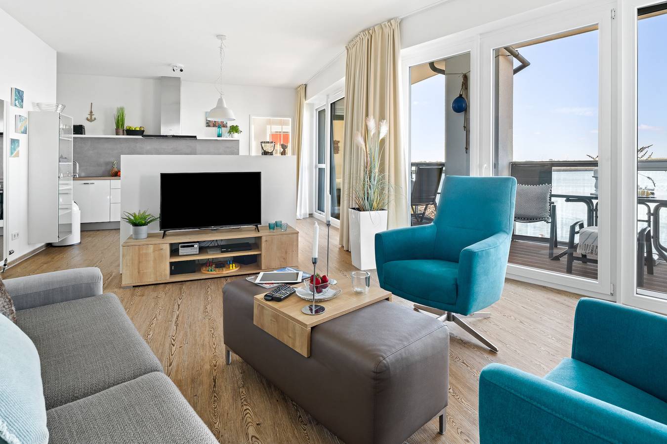 Ganze Ferienwohnung, Nordmole 11 Panorama-Wasserwohnung in Olpenitz, Kappeln