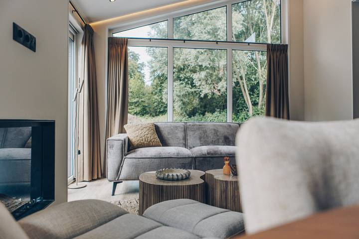 Ferienhaus für 6 Personen, mit Balkon/Terrasse und Terrasse sowie Garten und Sauna