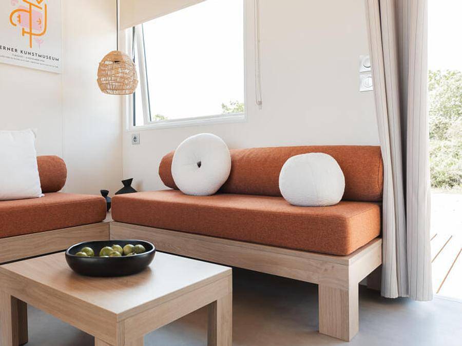 Camping Bon Port - Mobilheim 9 personen - Premium Tribu Selenia Suite - 8/9 Pers. - Bettwäsche und Handtücher inklusive in Lunel, Côte d'Améthyste