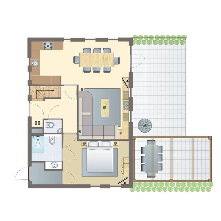 Ferienhaus für 8 Personen, mit Sauna