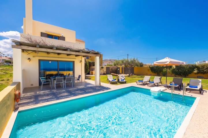 Villa für 6 Personen, mit Meerblick und Terrasse sowie Garten auf Kreta - 2