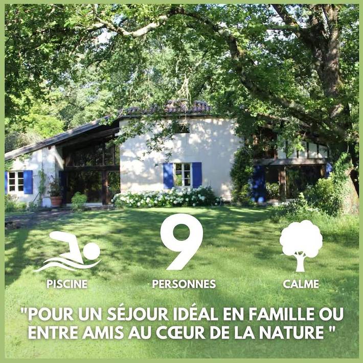 Maison de vacances pour 9 personnes, avec jardin et piscine - 1