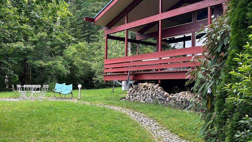 Ferienhaus für 7 Personen, mit Ausblick und Garten sowie Sauna am Walchensee