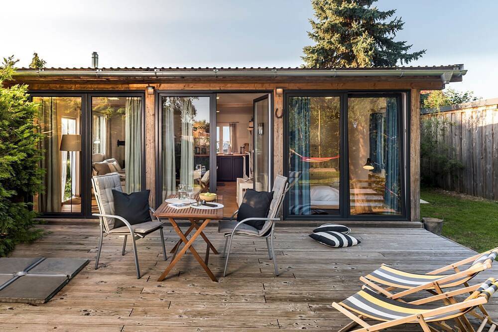 Pommernhaus Bay Cabin, Kamin, Sup's - großer umzäunter Garten in Altwarp, Stettiner Haff
