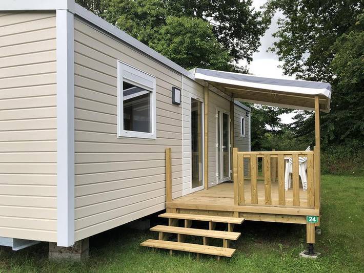 Camping Entre Terre et Mer  - Mobilheim 6 personen - Mobilheim Privilège (3 Zimmer) in Pont-Scorff, Côte des Mégalithes