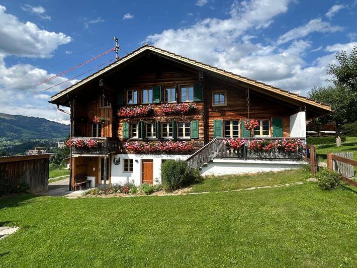 Location de vacances pour 6 personnes, avec Balcon et Terrasse ainsi que Jardin et Vue dans Gstaad