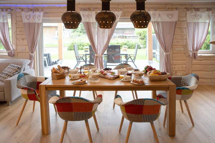 Chalet für 3 Personen, mit Terrasse und Sauna sowie Garten in Fischen - 2