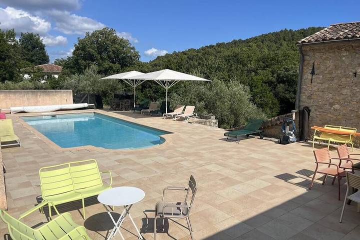 La Téolière (countryside and private pool) in Figanières, Draguignan Region
