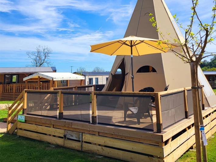 Mobil home pour 4 personnes, avec bassin pour enfant à Thégra - 3