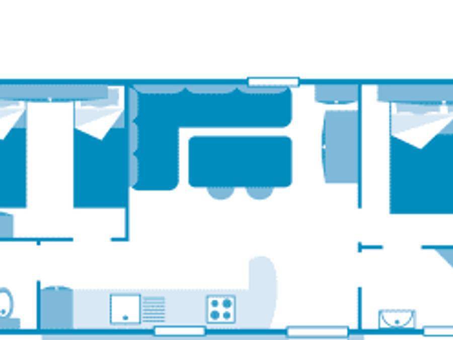 Camping Sandaya - Le Plein Air Des Chênes - Mobilhome 5 personnes - Cottage 4/5p 2ch clim *** in Clapiers, Côte d'Améthyste