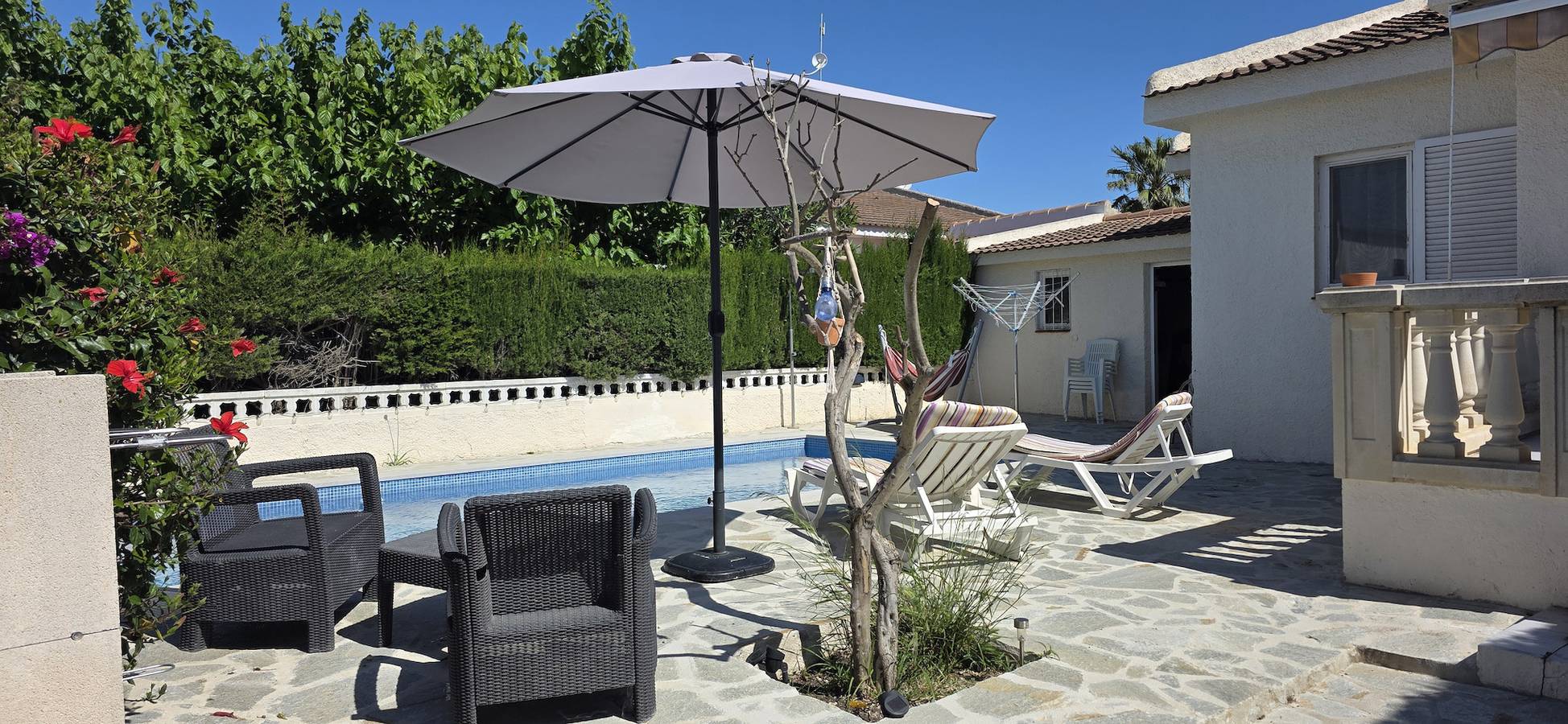 "Olivera“@Marisol: 340m zum Strand, Privat-Pool, A/C, Wifi, Hundestrand in Riumar, Delta de l'Ebre
