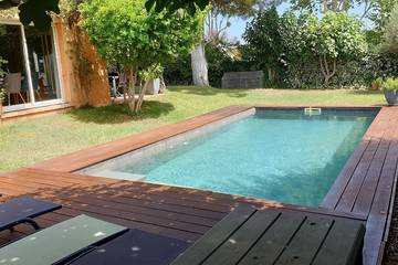 Cottage pour 8 personnes, avec jardin et terrasse à Mireval