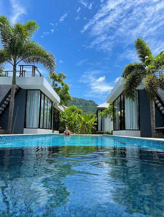 Villa für 4 Personen, mit Garten und Ausblick sowie Kinderpool und Pool in Thailand