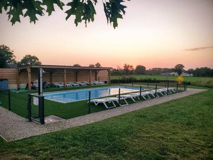 Maison de vacances pour 6 personnes, avec Terrasse ainsi que Jardin et Piscine