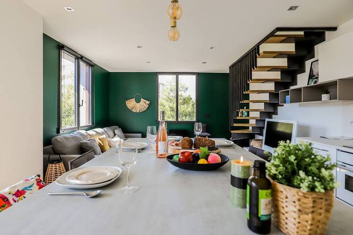 Appartement de vacances pour 4 personnes, avec jardin