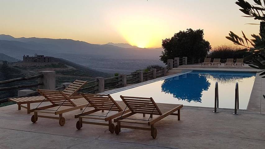 Cottage pour 2 personnes, avec vue ainsi que piscine et jardin