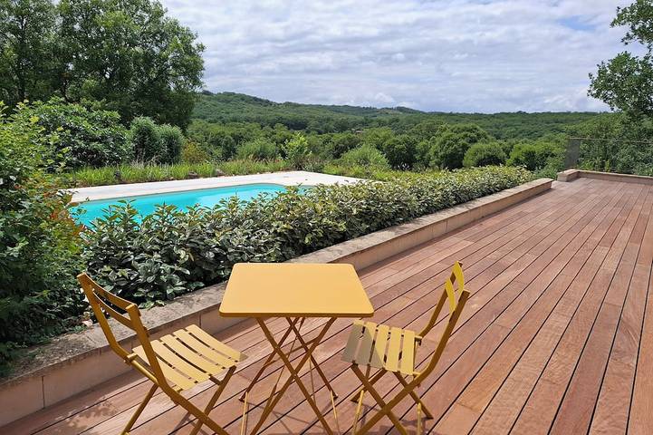 Maison de vacances pour 8 personnes, avec terrasse et jardin à Loubressac