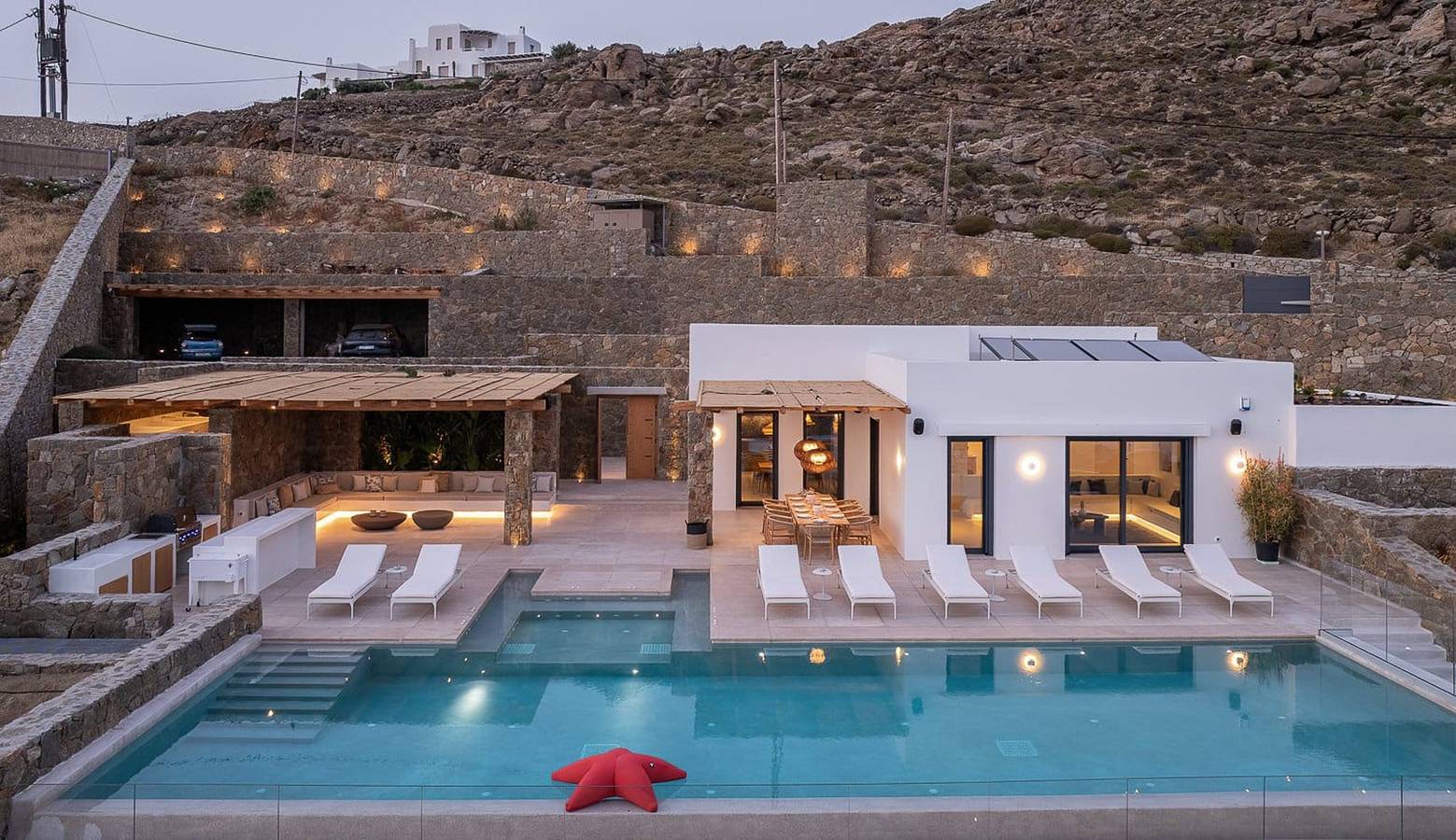 Villa für 18 Personen mit Meerblick in Agios Stefanos, Mykonos