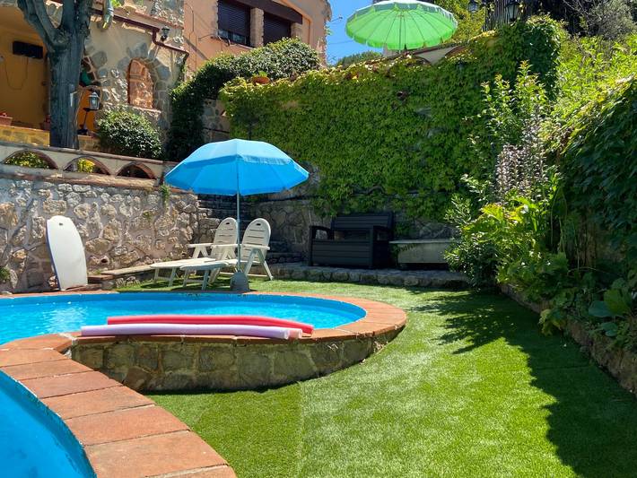 Ferienwohnung für 4 Personen, mit Garten und Ausblick