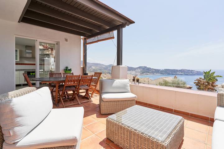 Casa "Paradiso Tropical" con vistas al mar, piscina compartida y Wi-Fi in Cerro Gordo, Almuñecar
