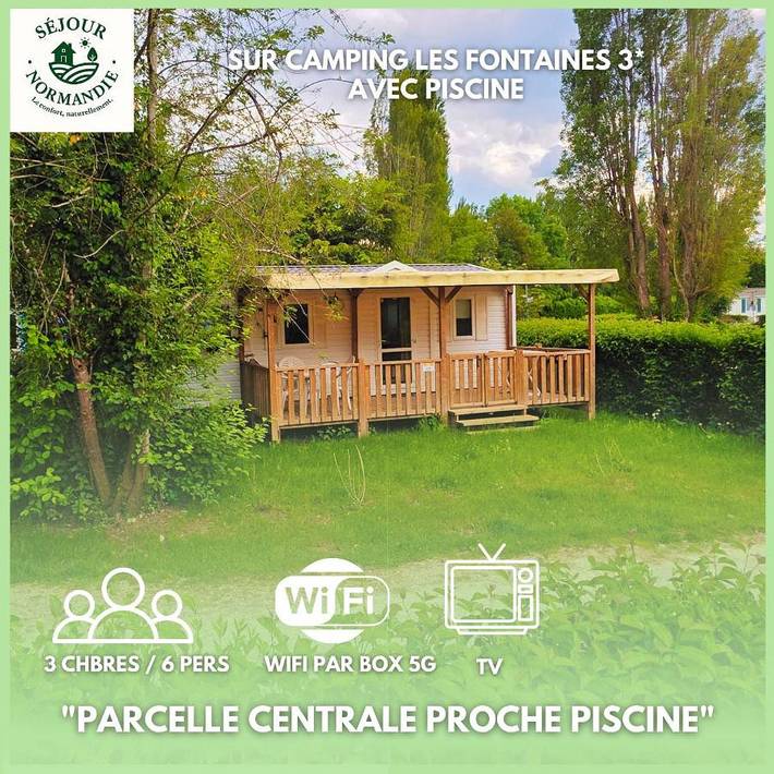 Camping pour 6 personnes, avec piscine et jardin