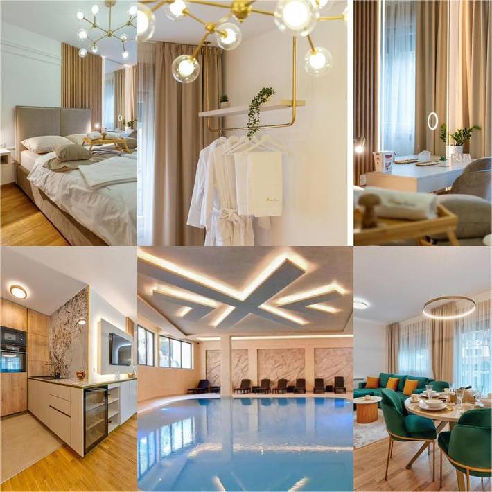 Ferienwohnung für 4 Personen, mit Balkon und Whirlpool sowie Terrasse und Pool in Zlatibor