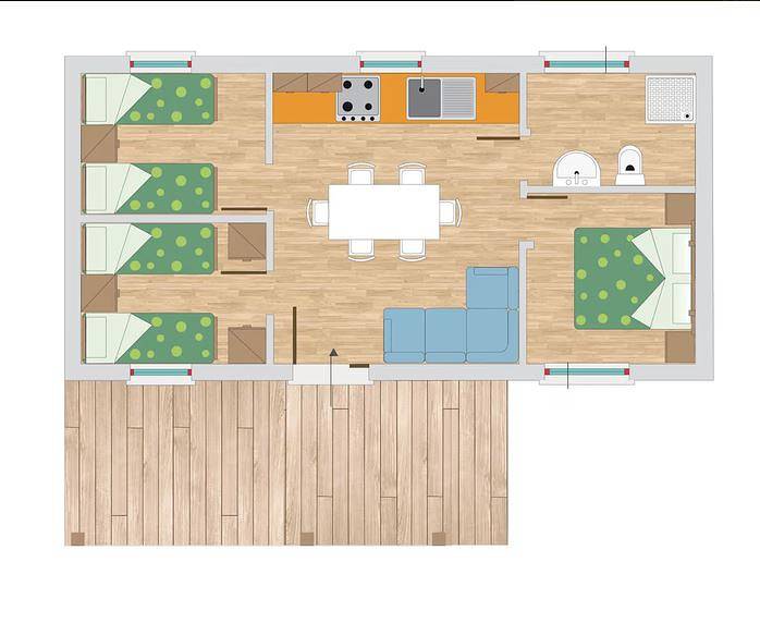 Ferienpark für 6 Personen, mit Pool und Terrasse, kinderfreundlich in Venetien - 2