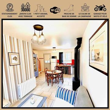 Gîte pour 4 personnes, avec jardin à Villers-sur-Authie