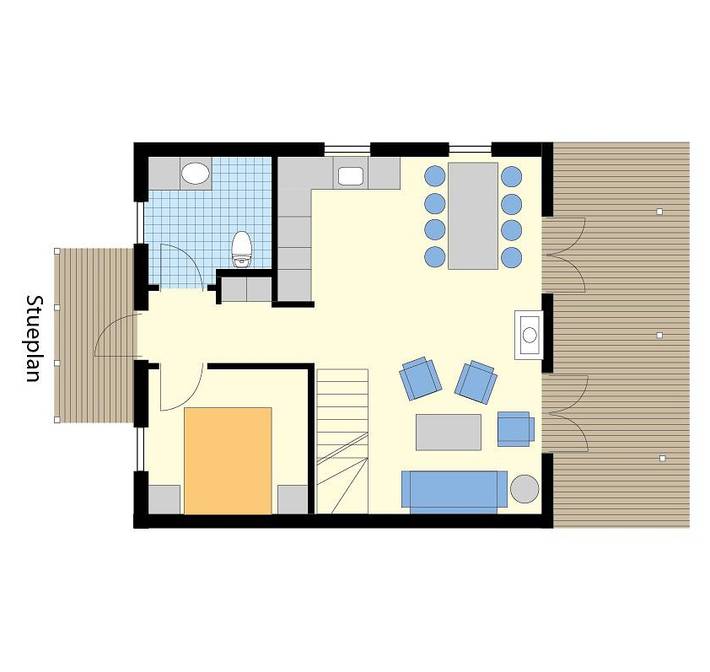 Bungalow für 6 Personen, mit Balkon/Terrasse und Sauna sowie Terrasse in Dänemark - 2