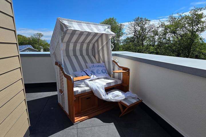Ferienwohnung für 5 Personen, mit Balkon und Sauna, kinderfreundlich in Tossens