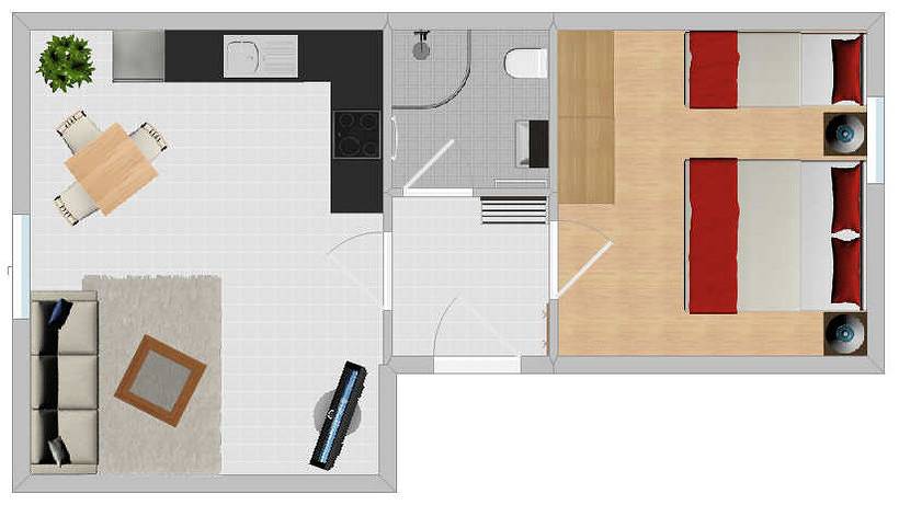 Geheel vakantieappartement, Bella Vita Fewo 2 in Harthausen, Rijndal