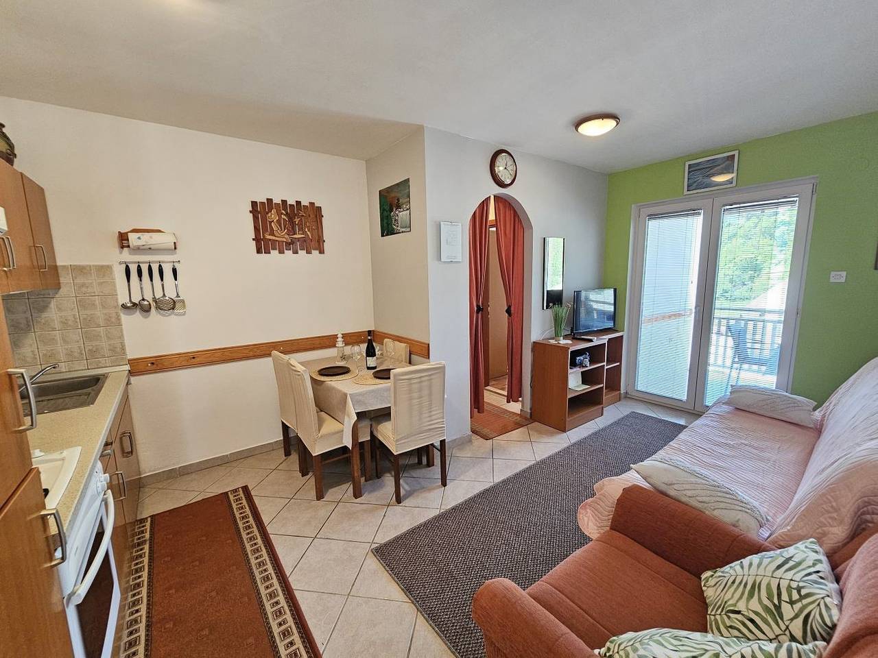 Ganze Wohnung, Apartment für 2-3 Pers.mit Balkon in Novi Vinodolski, Primorje-Gorski Kotar