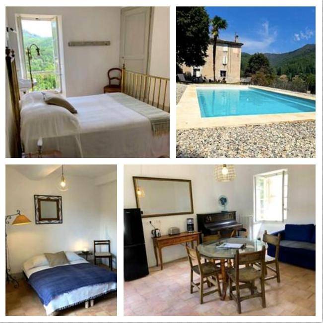 Appartement de vacances pour 3 personnes, avec vue ainsi que jardin et piscine