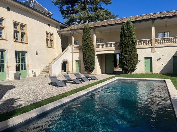 Chambre d’hôte pour 2 personnes, avec Terrasse et Jardin ainsi que Piscine et Sauna dans Le Montellier