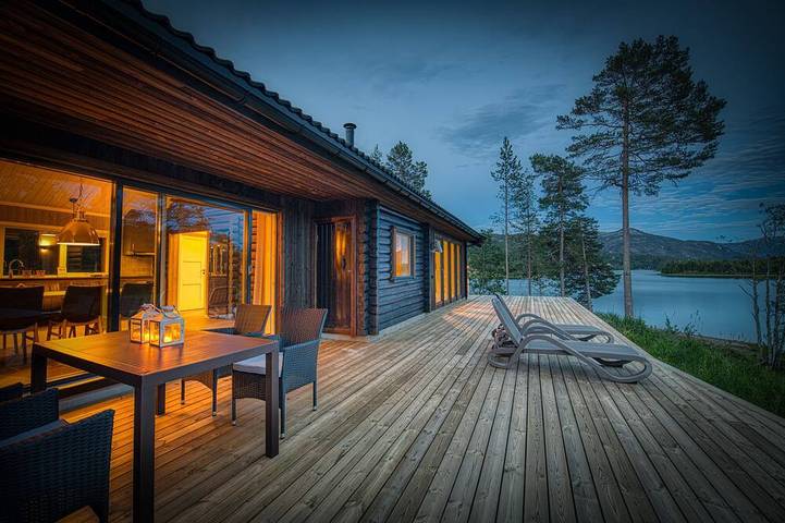 Bungalow für 14 Personen, mit Terrasse und Sauna in Norwegen