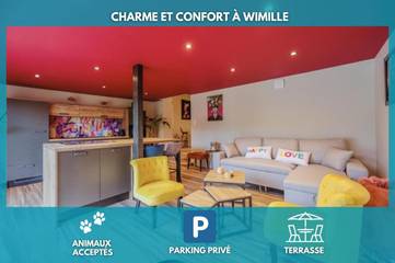 Gîte pour 4 personnes, avec terrasse, animaux acceptés à Wimille