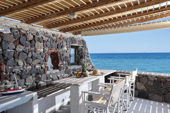 Casa de vacaciones para 6 personas, con jardín y terraza en Santorini