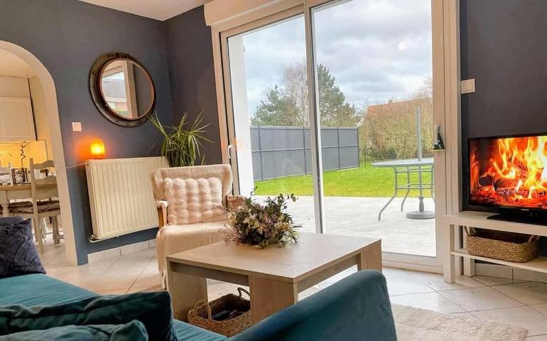 Gîte pour 5 personnes, avec jardin et vue dans Saint-Martin-au-Laërt