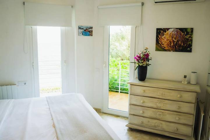 Exclusive beach front villa private garden and shared pool in Sant Pol de Mar in Sant Pol de Mar, Costa del Maresme