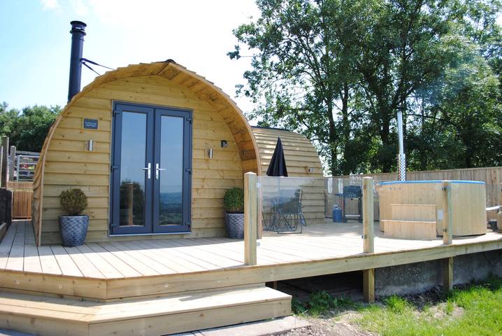 Blockhütte für 3 Personen, mit Seeblick und Terrasse - 1
