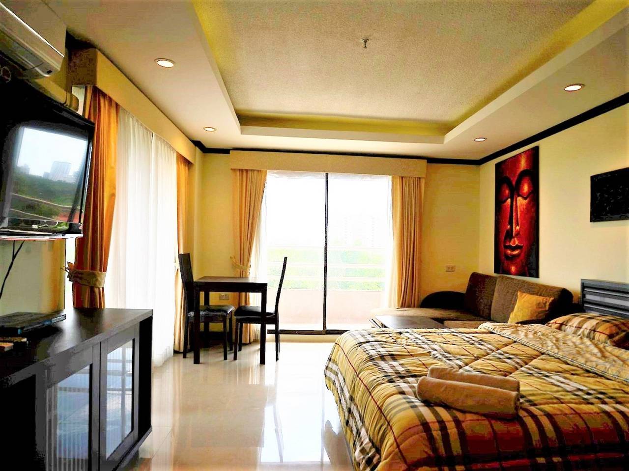 Gehele studio, Large corner studio condo Jomtien in Pattaya, Changwat Chonburi