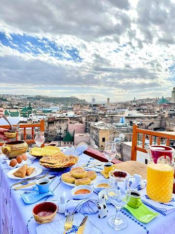 Maison d’hôte pour 2 personnes, avec terrasse et vue à Fès