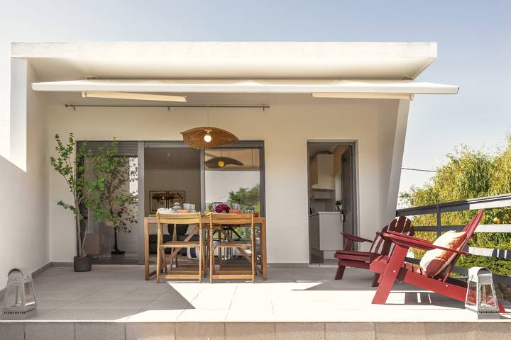 Maison de vacances pour 4 personnes, avec balcon et jardin à Lamas