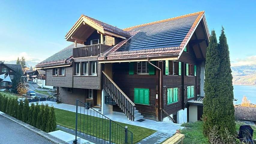 Gîte pour 4 personnes, avec vue et vue sur le lac à Krattigen