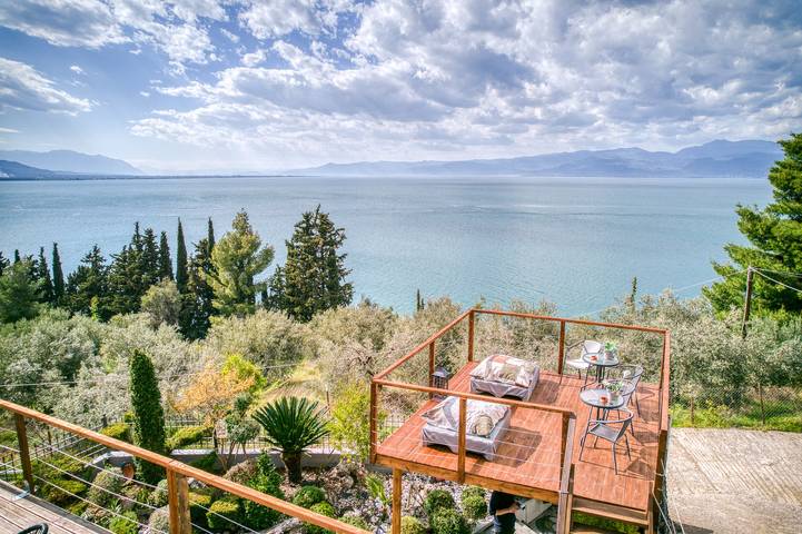 Studio pour 4 personnes, avec Vue sur l’océan et Balcon ainsi que Terrasse et Jardin